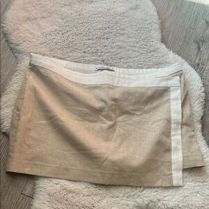 Abercrombie & Fitch midrise linen blend mini skort